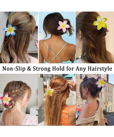 WUBAYI 6 Pcs Flower Hair Clips - Non Slip Strong Hold Claw Clips for Medium Thick Hair - Hair Claw Clips for Women and Girls - Ideal for Straight, Curly & Wavy Hair - Large Size - #002 6PCS - Buy Online on GoSupps.com