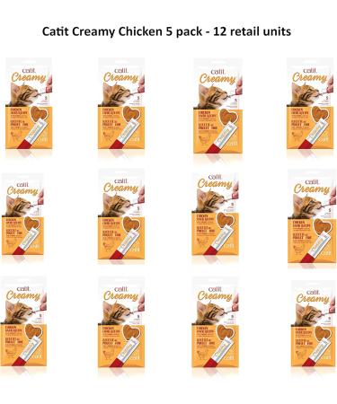 Catit Creamy Lickable Cat Treats Chicken 5 x 15 g (Pack of 12) Cat Treat Cat Treats Lickable Gaterie Pour Chat Kitten Treats Cat Snacks Cat Lickable Treat Creamy Cat Treat - Buy Online on GoSupps.com