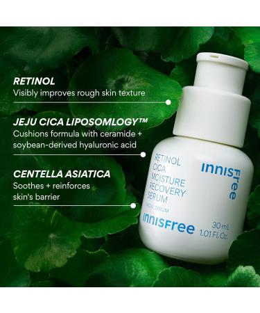 innisfree Retinol Cica Serum with Salicylic Acid Korean Moisture Recovery Treatment for Beginners Face Care - Buy Online on GoSupps.com