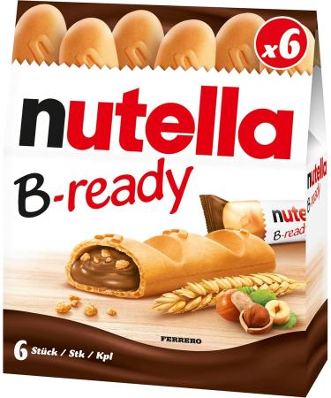 Nutella B-ready Wafer Filled with Hazelnut Spred 6 x 22g 132 g - Buy Online on GoSupps.com