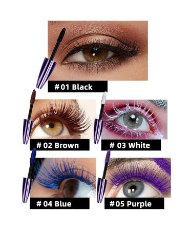 2023 New 5D Silk Fiber Waterproof Mascara | Smudge Proof & Long Lasting | Double Brush | Strong Black | Curling & Thickening Mascara 6ml - Buy Online on GoSupps.com