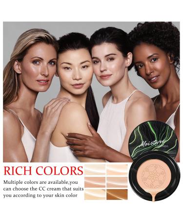 CAHIUYOA Mushroom Head Air Cushion CC Cream BB Cream Mushroom Head Foundation Full Coverage Foundation Makeup Long Lasting Moisturize Matte Concealer - 03 Medium - Buy Online on GoSupps.com