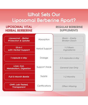 Liposomal Berberine with Cinnamon & Turmeric Supports Digestion & Immune Health 150 Capsules 150 count (pack of 1) - Buy Online on GoSupps.com