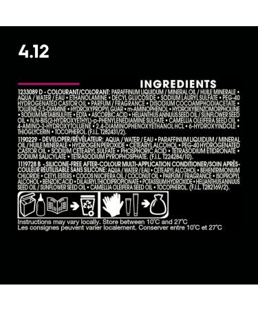 Garnier Olia Permanent Hair Dye Ammonia-Free Hair Color 4.12 Iridescent Dark Brown Long-Lasting Hair Shine With 60% Oils 1 Application BROWN SHADES 4.12 Iridescent Dark Brown - Buy Online on GoSupps.com