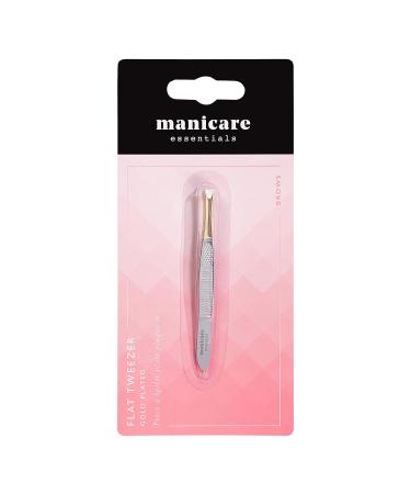 Shop Manicare Gold Plated Flat Tweezers - Premium Silver & Gold Options for Precision Grooming - Buy Online on GoSupps.com