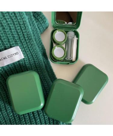 Miedeon Mini Travel Contact Lens Etui Set - 4-Piece Green Holder with Mirror | Portable Contact Lens Case & Travel Accessories - Buy Online on GoSupps.com