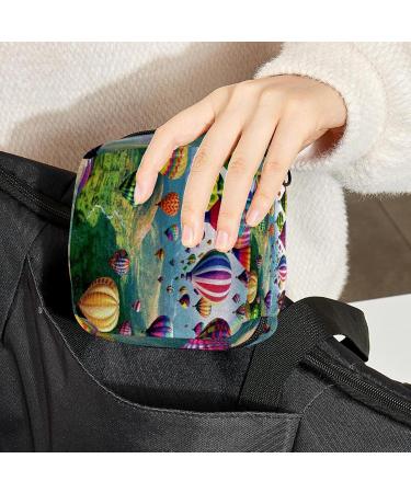 Hot Air Balloon Ladies Napkin Storage Bag | Portable Period Bag for Women & Teens | Menstrual Cup Pocket & Breastfeeding Holder - Buy Online on GoSupps.com