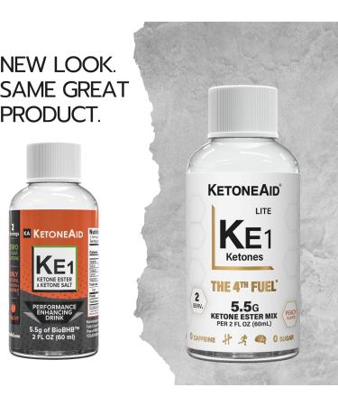 KetoneAid KE1 Ketone Ester Drink | Ready to Drink with 60% D-BHB Ketone Ester and 40% Reduced Salt Ketone Salt | No Sugar  No Caffeine | 2 Serving Per Bottle (1 Count) 2 Fl Oz (Pack of 1) - Buy Online on GoSupps.com