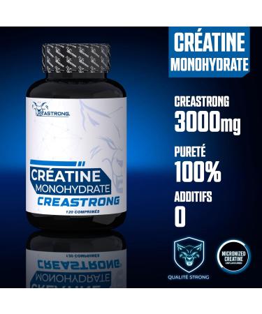 Creastrong 100% Pure Creatine Monohydrate Registered Trademark by Vitastrong Creatine Tablets Premium Quality High Dose Creatine Monohydrate - Buy Online on GoSupps.com