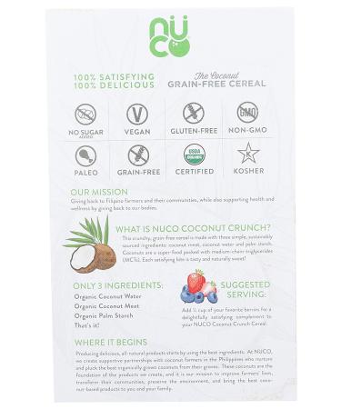NUCO Coconut Crunch Cereal 10.58 oz - Healthy & Tasty Breakfast Option - Buy Online on GoSupps.com