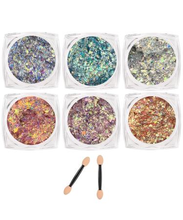 6 Colors Glitter Make Up for Face Body and Hair Body Glitter Sequin for Music Festival Masquerade Party Clubs 05