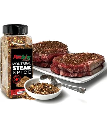 PureSpice Montreal Steak Spice 600 Grams | Restaurant Grade Vegan Kosher Powder Seasoning | Premium Flavor for Cooking Meat Steak Rub and Sauce (Montreal Steak Spice) - Buy Online on GoSupps.com
