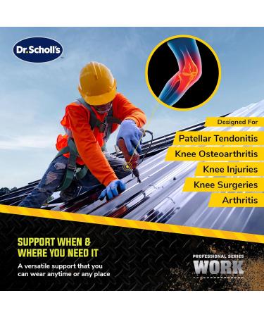 Dr. Scholl's Heavy-Duty Massaging Foam Knee Support | Customized Knee Brace for Professionals | Breathable Fabric & Targeted Pain Relief (Size S/M - Buy Online on GoSupps.com