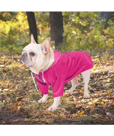 Minezi Pink XXL Hundred Coat - Reflective Buttons & Zippers Wind & Rainproof Adjustable Cord Removable Hood - Buy Online on GoSupps.com