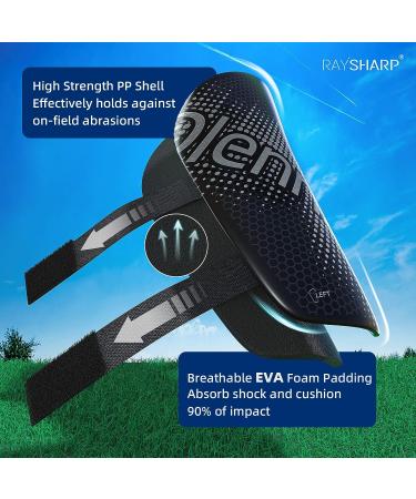 RAYSHARP Youth Soccer Shin Guards - Adjustable Straps, Comfortable & Durable - Black X-Small - Buy Online on GoSupps.com
