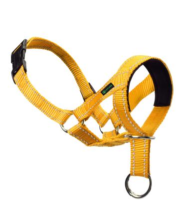 ILEPARK Dog Halver for Training - Colorful head harness for dogs to stop pulling - adjustable and easy to use headhaft (M yellow) M n -yellow