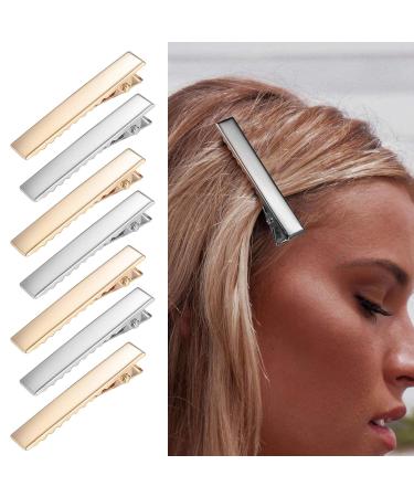 160 Pieces Metal Hair Clips Set Alligator Crocodile Clips for Hair Styling 45mm Curls Separation & Hairdresser Clamps Silver/Gold | Essential Hair Accessories for Women - Buy Online on GoSupps.com