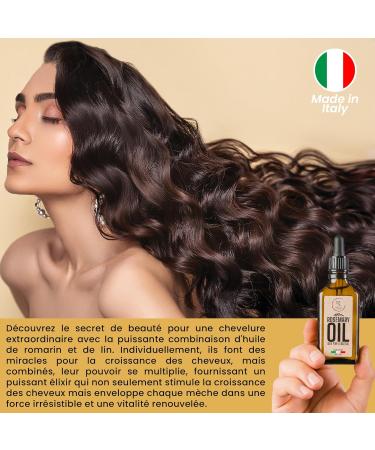Rosemary Oil for Hair Stimulates Growth and Prevents Hair Loss Rosemary Oil Nourishes Dry Scalp Thickens Eyebrows and Eyelashes Eliminates Itching Made in Italy - Buy Online on GoSupps.com