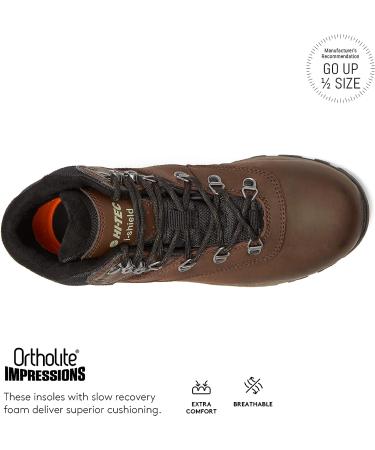 HI-TEC Altitude VI I WP Leather Waterproof Women's Hiking Boots - Size 6.5 Dark Brown Tan - Buy Online on GoSupps.com