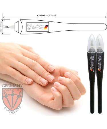 3 Swords Germany - brand quality CUTICLE KNIFE TRIMMER REMOVER (2 pieces) manicure pedicure grooming for professional finger & toe nail care by 3 Swords Made in Germany Cuticle Remover (2 Pcs.) - Buy Online on GoSupps.com