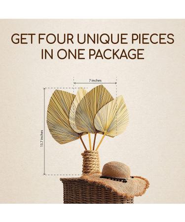 Natural Dried Palm Leaves Decor - Rustic Boho Home Farmhouse Decor - Vase Fillers and Wall Decor Set - Buy Online on GoSupps.com