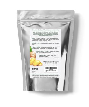 Organic Dried Ginger Root 1 lb - USDA Certified - Spice Slices Cut & Sifted - Buy Online on GoSupps.com