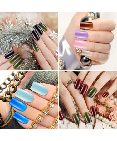 Maitys 1128 Pieces 47 Sets Square Press on Nails Kit - Glossy False Nail Art for Women and Girls - Buy Online on GoSupps.com