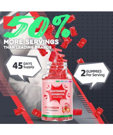 Glucosamine Chondroitin Gummies with MSM & Elderberry Extra Strength - Joint Support Antioxidant Immune Support Supplement for Adults Men & Women.90 Strawberry Gummies Strawberry 90 Count (Pack of 1) - Buy Online on GoSupps.com