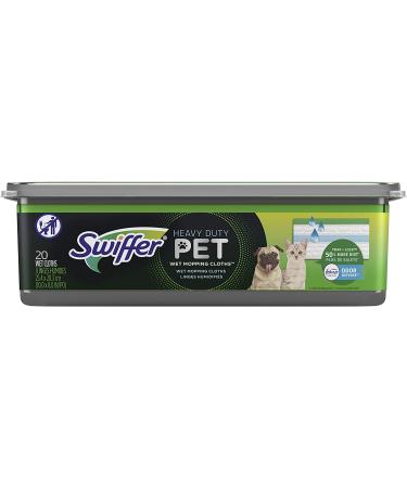 Swiffer Sweeper Pet Heavy Duty Multi-Surface Wet Cloth Refills - Fresh Scent (20 Count) - Buy Online on GoSupps.com
