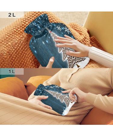 KCL Deci 2L Hot Water Bottle with Cover - Christmas Tree & Coffee Beans Design for Foot Warmer Pain Relief Hot & Cold Therapy & Cramps - Buy Online on GoSupps.com