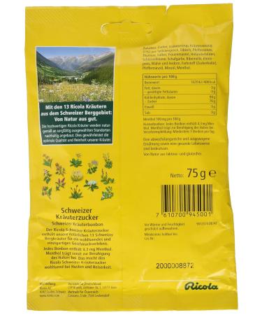 Ricola Swiss Herb Sugar - Pack of 8 (8x75g) | Premium Herbal Candy for Natural Relief - Buy Online on GoSupps.com