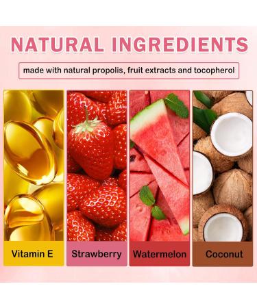 Honey Pot Lip Balm 3PCS Coconut Watermelon Strawberry Lip Balm Moisturizing and Repair Bee Lip Balm Honey Pot Prevention Dry and Crack Lip Mask Overnight Watermelon+Strawberry+Coconut - Buy Online on GoSupps.com