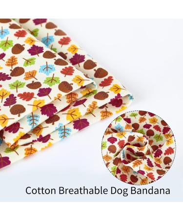Autumn Ahorn Leaf Dog Bandana | Enchanting Yellow Triangle Neckerchief for Small to Large Dogs & Cats - Buy Online on GoSupps.com