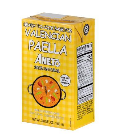 Aneto Valencian Paella Cooking Base Broth, 33.83 Fluid Ounce 33.83 Fl Oz (Pack of 1)
