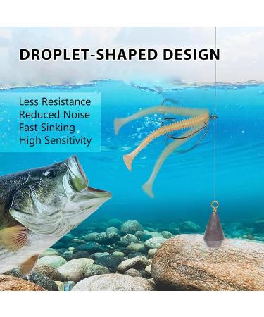 25-Piece Drop Shape Fishing Lifting Base Lead Set - 2g to 30g Dropshot Weights with Storage Box for Outdoor Fishing - Buy Online on GoSupps.com