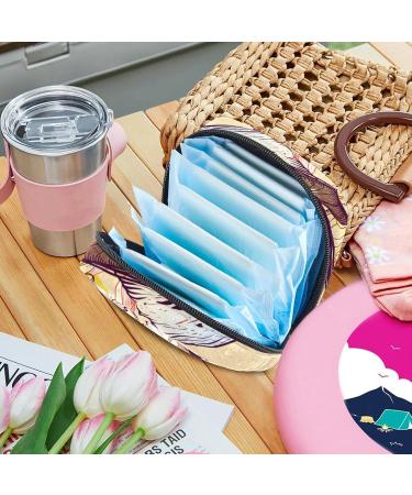 Vintage Spring Birds Menstruation Pad Bag with Zipper - Women's Tampon & Napkin Storage Solution - Buy Online on GoSupps.com