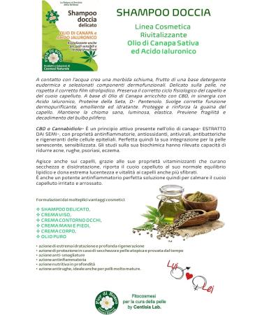  Centisia Hemp oil and jaluronic acid shower shampoo 250 ml - Buy Online on GoSupps.com