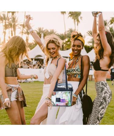 Dotpraise Clear Stadium Tote Bag with Zipper Closure - 12x6x12 - Approved for Sports Games, Work, Concerts - Buy Online on GoSupps.com