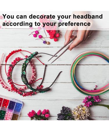 Duufin 50 Pack Colorful Satin Headbands for Girls & Women - DIY 1cm & 25 Colors - Buy Online on GoSupps.com