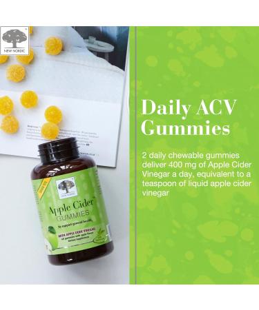 NEW NORDIC Apple Cider Vinegar Gummies 400 mg - Sugar Free - 60 Gummy - Buy Online on GoSupps.com