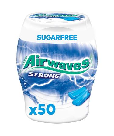 Airwaves Chewing Gum Strong - Sugar-Free White 6 Cans (50 Pieces Each) | Buy Now - Buy Online on GoSupps.com