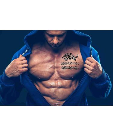 Artsure Hibiscus Hawaiian Tropical Flowers Temporary Fake Tattoos - Set of 6 Sheets for Men and Women - Neck, Arm, Chest - 3.7 x 3.7 Inch - Buy Online on GoSupps.com