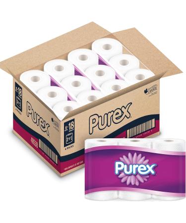 Purex Toilet Paper Hypoallergenic and Septic Safe 4 Packs of 6 Triple Rolls 72 Single Rolls Case of 4 (24 Triple Rolls) - Buy Online on GoSupps.com