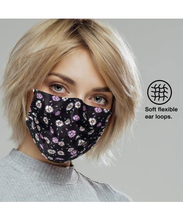 NU R 10pcs Floral 3 Ply Disposable Face Mask with Filter Layer & Elastic Earloop - FLORAL-017 | Retail Sealed Bags - Buy Online on GoSupps.com