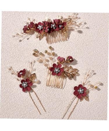 1 Set Hairpin Japanese Decor Flower Decor Pee Guard for Toilet Bridal Headpiece for Wedding Rhinestone Hair Clip Hair Pin Bridal Headdress Bride Zinc Alloy Wedding Dress Hair Comb - Buy Online on GoSupps.com