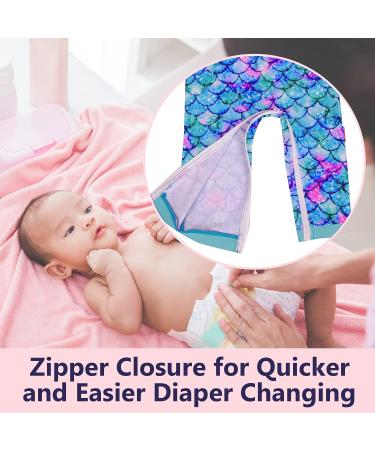 weVSwe Baby Boy Swimsuit UPF 50+ Rash Guard Swimwear | Green Fish Scales | 0-3 Years - Buy Online on GoSupps.com