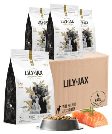 Dry Dog Food - No Corn or Soy - Protein Rich - Puppy Food - Adult Dog Food by Lily & Jax Salmon 8 kg (4 x 2 kg) Salmon 2 kg (Pack of 4)