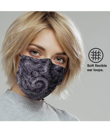 NU R 10pcs Paisley 3 Ply Disposable Face Mask Mask with Filter Layer and Elastic Earloop Retail Sealed Bags PAISLEY-012 - Buy Online on GoSupps.com