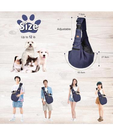 Cuby Adjustable Dog & Cat Sling Pet Carrier - Dark Blue | Travel Pet Bag with Foot Cushion & Adjustable Strap - Buy Online on GoSupps.com