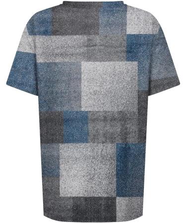 Buy Women's Oversized V Neck Short Sleeve Tops - Trendy Loose Casual Printed Button Down T-Shirt in Blue - Perfect for All Occasions - Buy Online on GoSupps.com